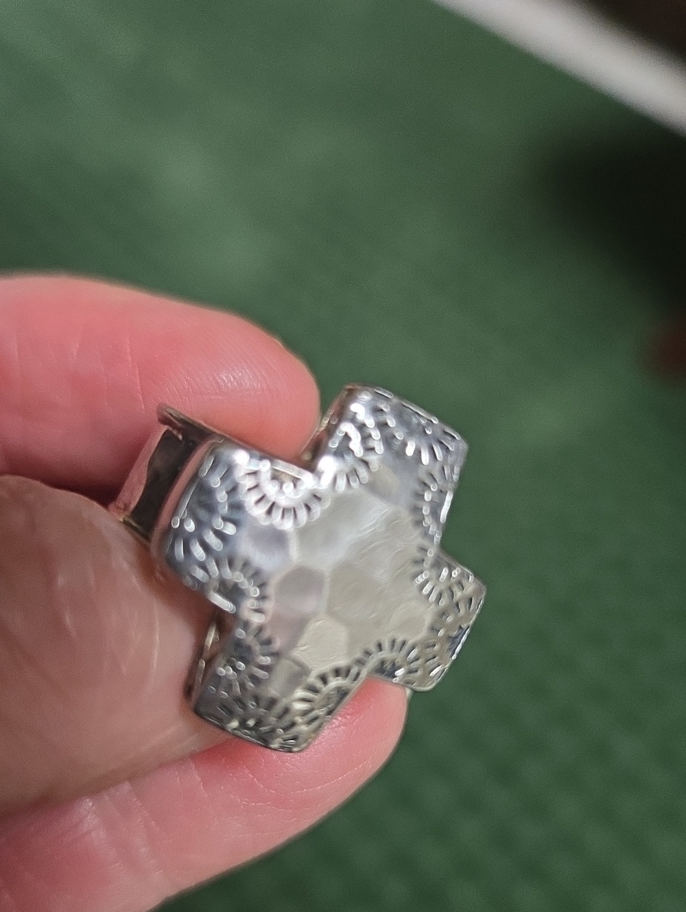 Silpada Good Graces Sterling Silver Cross Ring